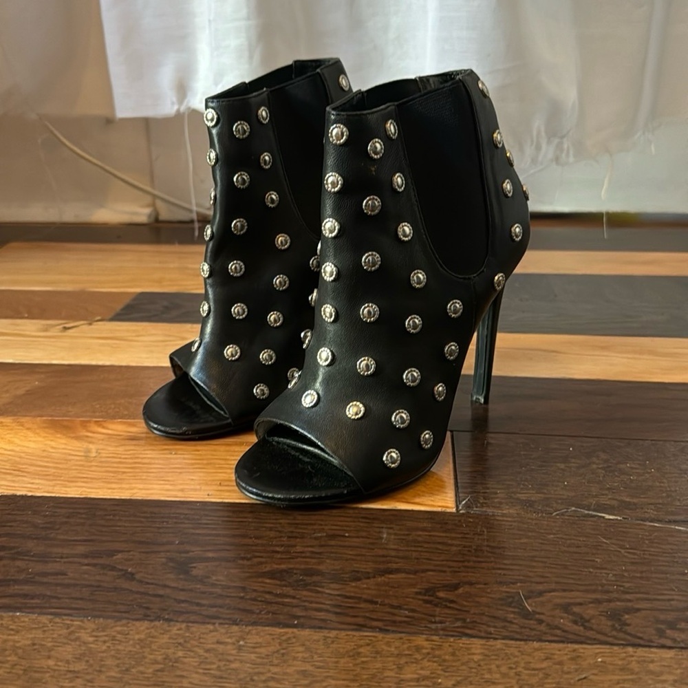 SENSO Black Studded Heeled Boots